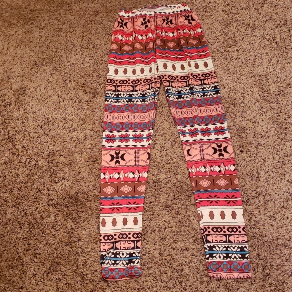 Colorful Graphic Print Leggings